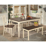 Whitesburg Large Dining Room Bench