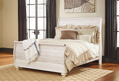 Willowton Queen Sleigh Bed Frame