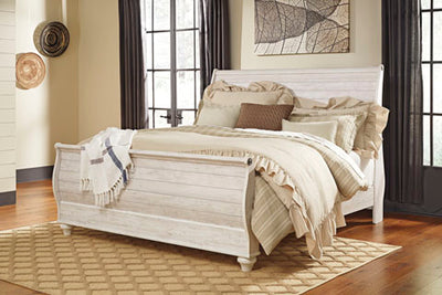 Willowton King Sleigh Bed Frame